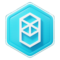 Fantom FTM Badge Crypto Isolated On White Background Blockchain Technology 3D Rendering png