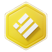 binance usd busd badge crypto representación 3d png