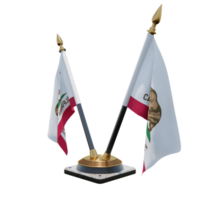 californie 3d illustration double v bureau porte-drapeau png