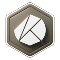 klaytn klay badge cripto renderização em 3d png