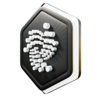 iota miota badge crypto representación 3d png