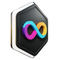 internet computadora icp insignia crypto 3d renderizado png