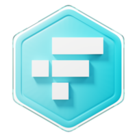 token ftx ftt insignia representación criptográfica 3d png