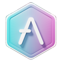 aave insignia de aave representación criptográfica 3d png