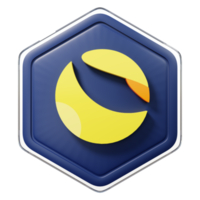 Terra LUNA Badge Crypto 3D Rendering png