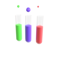 test tube 3d illustration rendering png