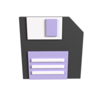 renderizado de ilustración 3d de disquete png