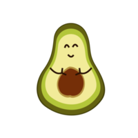 Avocado slice with avatar png