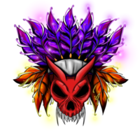 indiano rosso diavolo cranio png