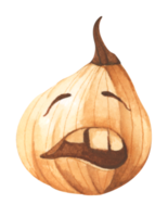 pumpa för halloween. vattenfärg illustration. png