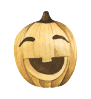 pumpa för halloween. vattenfärg illustration. png