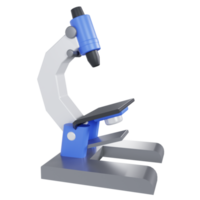 3D Microscope Laboratory Education Illustration Premium PNG