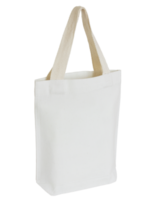 sac en tissu blanc isolé avec chemin de détourage pour maquette png