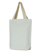 sac en tissu blanc isolé avec chemin de détourage pour maquette png