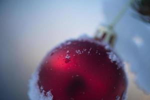 bolas de navidad en el árbol foto