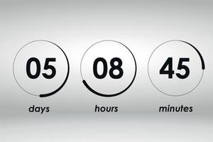 Countdown web site vector template