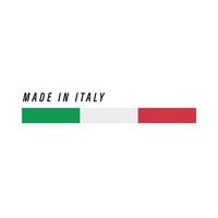 Made in Italy, badge or label with flag isolated vector