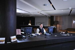 Greece, 2022 - reception man in hotel photo