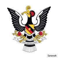 escudo de armas de sarawak es una región de malasia. emblema vectorial vector