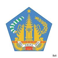 escudo de armas de bali es una región de indonesia. emblema vectorial vector