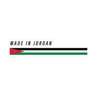 Made in Jordan, badge or label with flag isolated vector