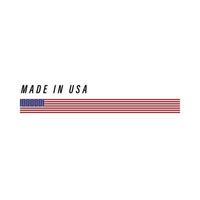 Made in USA, badge or label with flag isolated vector