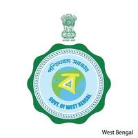 Coat of Arms of West Bengal is a Indian region. Vector emblem