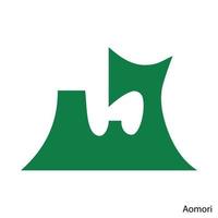 Coat of Arms of Aomori is a Japan prefecture. Vector emblem