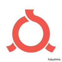 Coat of Arms of Fukushima is a Japan prefecture. Vector emblem