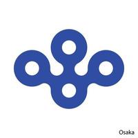 escudo de armas de osaka es una prefectura de japón. emblema vectorial vector