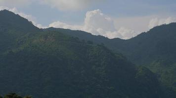 uttarakhand hills picture with white cloudy sky. photo