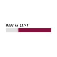 Made in Qatar, badge or label with flag isolated vector