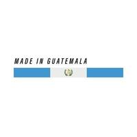 Made in Guatemala, badge or label with flag isolated vector