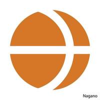 Coat of Arms of Nagano is a Japan prefecture. Vector emblem