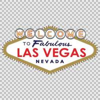 Bienvenido a la fabulosa Las Vegas. ilustración vectorial vector