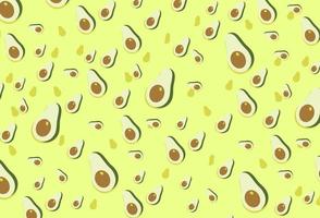 Avocado background pattern vector isolated