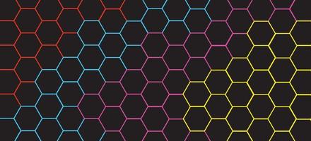 Minimal hexagonal line pattern background vector