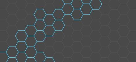 Minimal hexagonal line pattern background vector