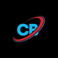 CB C B letter logo design. Initial letter CB linked circle uppercase monogram logo red and blue. CB logo, C B design. cb, c b vector