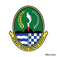 Coat of Arms of West Java is a Indonesian region. Vector emblem