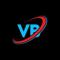 diseño del logotipo de la letra vb vb. letra inicial vb círculo vinculado en mayúsculas logo monograma rojo y azul. logotipo vb, diseño vb. vb, vb vector