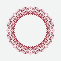 Decorative line art frame for design template. Elegant vector element Eastern style, place for text. modern outline floral border. Lace illustration for invitations and greeting cards