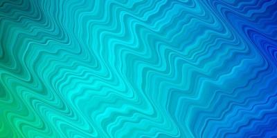 Light Blue, Green vector pattern with curves.