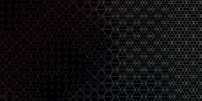 Dark Blue, Red vector backdrop with lines, triangles.