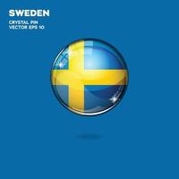 Sweden Flag 3D Buttons vector