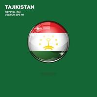 Tajikistan Flag 3D Buttons vector