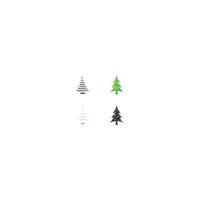 christmas tree vector logo icon illustration