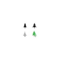 árbol de navidad vector logo icono ilustración