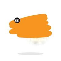 Quote box frame. Quote box icon. Texting quote box. Blank brush background. bubble box. bubble text box. vector