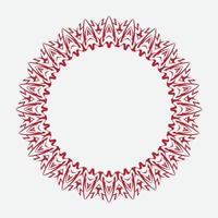 Decorative line art frame for design template. Elegant element for design in Eastern style, place for text. Golden outline floral border. Lace illustration for invitations and greeting cards vector